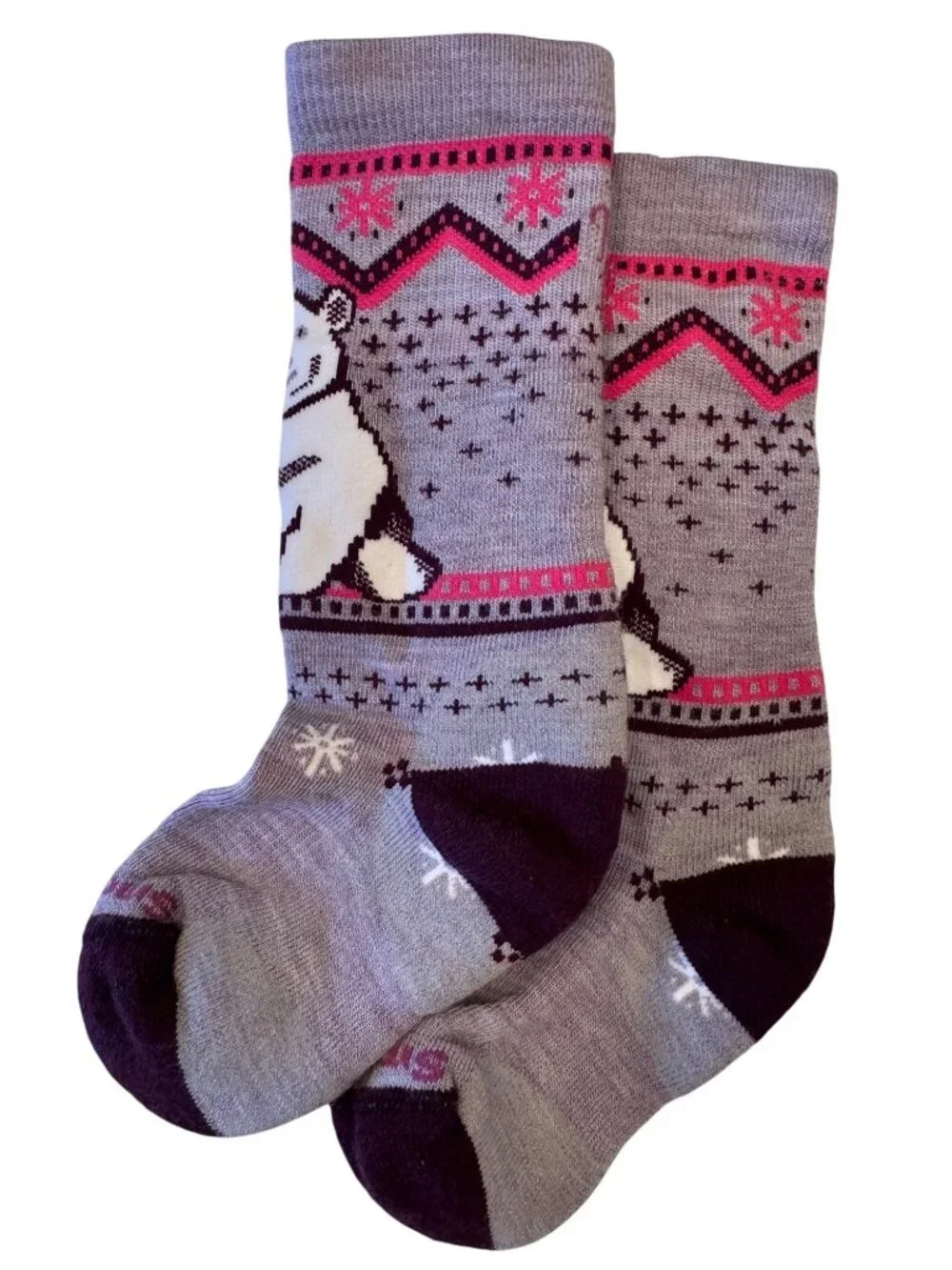 Smartwool Kid's Wintersport Size XSmall Full Cushion Socks Heavy Purple Crew Yet